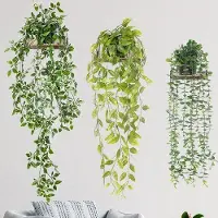 OEM Set di piante decorative in 3 pezzi, ghirlanda di vite, decorazione per interni ed esterni, verde, per balcone o parete