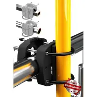 OEM Supporto per ombrellone da balcone - modello standard robusto - nero