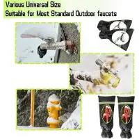 OEM Copertura invernale per rubinetto - 17 cm x 22 cm - Confezione da 2 - Isolante antigelo per tubi - Riutilizzabile e impermeabile per rubinetti esterni