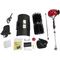 StarTech.com Spazzatrice a benzina - Spazzola motorizzata portatile - Motore a 2 tempi, 2,3 CV - 8.500 giri/min - Spazzola in nylon da 52 cm - Velocità regolabile - Serbatoio da 1 litro - Colore: rosso