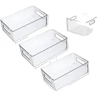 OEM Organizzatori per frigorifero, design impilabile, materiale privo di BPA, confezione da 10 pezzi