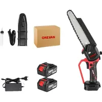 OEM Motosega, motore brushless, funzionamento a batteria, 2 batterie spina UE