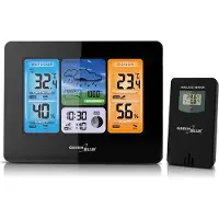 Greenblue Stazione meteo Previsioni meteo App WiFi Display 7 lingue IPX4 VerdeBlu