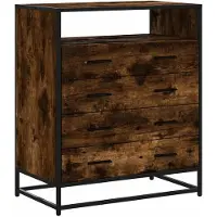 vidaXL Cassettiera in rovere fumé 70x41x83,5 cm Materiale a base di legno