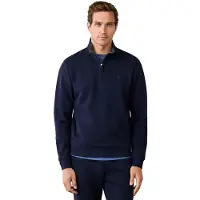 Hackett London per uomo. HM5800151 Felpa con mezza zip blu marino (S), Casual, Cotone, Manica lunga, Navy