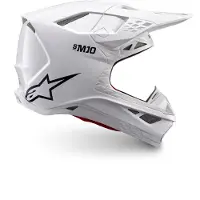 Alpinestars Casco Supertech M10 Solid ECE 22.06 White Glossy, Taglia: XXL