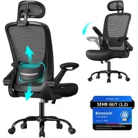 Songmics Sedia Da Ufficio Ergonomica Girevole Con Supporto Lombare In Rete Funzione Dondolo Seduta Da 53 Cm Pavimento Pieghevole