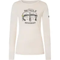 Super.natural Women's Bike Enthusiast L/S Maglia a manica lunga merino Donna (S, bianco)