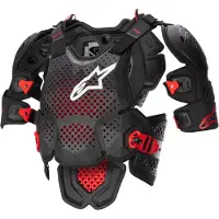 Alpinestars Protezione Torace Intera A-10 V2 Anthracite Black Red, Taglia: M/L