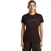 Icebreaker Women's Merino150 TechLite S/S Sparkling Stars Maglia merino Donna (XL, marrone)