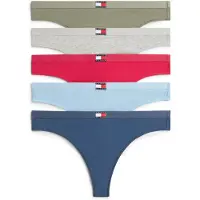 Tommy Hilfiger Underwear String 'Heritage' blu / blu cielo / grigio chiaro / oliva / lampone