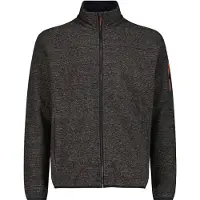 CMP Jacket Jacquard Knitted 38H2237 Giacca in pile Uomo (48, nero/grigio)