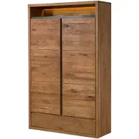 MASSIVMOEBEL24.DE MASSIVMOEBEL24 | Armadio in legno di quercia selvatica/cerro 120x42x190 oliato natur MONTREUX LUX #130