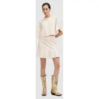 AllSaints Ivy Emb Skirt Ecru White Taglia: 2 | Minigonne Outlet | Donna | Marrone