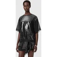 AllSaints Fonsie Emb Tee Black Taglia: 6 | Magliette intime Outlet | Donna | Nero