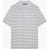 French Connection Horver Viscose Ss Salt/marine Taglia: S | Camicie Casual Outlet | Uomo