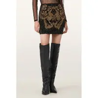 AllSaints Jamilia Emb Skirt Black/gold Taglia: 2 | Minigonne Outlet | Donna | Nero