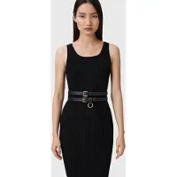 AllSaints Jana Double Belt Black/warm Brass Taglia: XS | Cinture Outlet | Donna | Nero