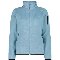 CMP Women's Jacket Jacquard Knitted Giacca in pile Donna (40, turchese)