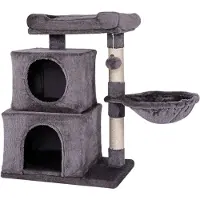 Merkloos Albero per gatti con pallina in peluche e area relax - altezza 70 cm, adatto a gatti di piccola e grande taglia