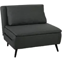 HOMCOM Poltrona letto 3 in 1 con funzione letto, schienale regolabile