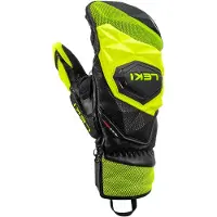 LEKI - Guanti da sci - WCR Venom SL 3D Mitt Black/Ice Lemon in Silicone - Taglia 9 - Nero