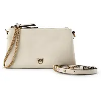 Pinko Love Mini Borsa a spalla Vera Pelle 21 cm beige
