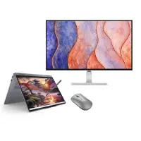 Lenovo IdeaPad 5 2-in-1 14 + L27h 4A 2K QHD Monitor & Bluetooth Silent Mouse AMD Ryzen 5 40 Processor 2,8 GHz - 4,3 GHz, Nessun sistema operativo, 512 GB SSD M.2 2242 PCIe QLC - IPVISIT5