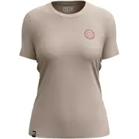 Ortovox Women's 185 Merino Mountain Badge TS Maglia merino Donna (S, dark linen)