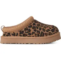 Ugg unisex per bambino. 1183570K Pantofole in Pelle Tazz Spotted marrone (36), Beige, Basso, Nessuno, Homewear, moda per bambini