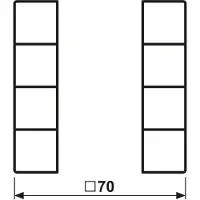 JUNG Tastensatz komplett 4-fach LS504TSASWM (LS504TSASWM)