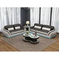 AEA Ledersofa Couch Sofagarnitur 3+2 Sitzer Garnitur Design Modern Sofa G8038C