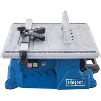 Scheppach Tagliapietre e piastrelle WTS180 - 710W | Altezza di taglio: 34 mm | Dimensioni del piano: 395x385 mm | Disco di taglio: 180 mm | Raffreddamento a acqua