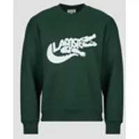 Lacoste Felpe Sweatshirt en molleton imprimé  uomini - Verde - EU XL