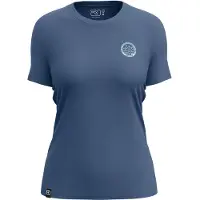 Ortovox Women's 185 Merino Mountain Badge TS Maglia merino Donna (XS, blu)