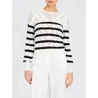 Twinset Maglia in cotone e cashmere a righe