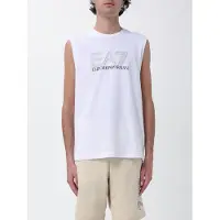 EA7 Canotta in cotone con logo stampato