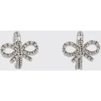Self-portrait Orecchini Bow in ottone con strass incastonati