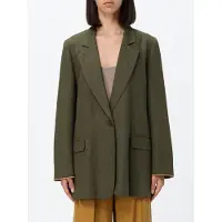 Twinset per donna. 261TF2020 Blazer di lino verde (42), Casual, Manica lunga