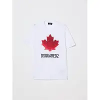 Dsquared2 T-shirt in cotone con stampa foglia d'acero
