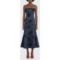 ROTATE Abito midi in mesh con stampa floreale