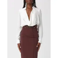 Elisabetta franchi Body a blusa in georgette di viscosa