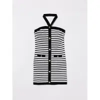 Twinset Abito mini in misto viscosa a righe