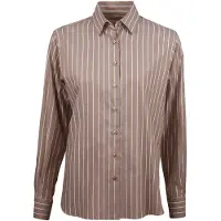 Stenströms Siri Shirt Light Brown Stripe Taglia: 46 | Maglie a manica lunga Outlet | Donna | Marrone