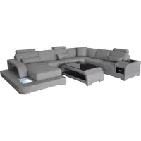 AEA Divano in pelle zona giorno divano angolare divano angolare divano zona salotto divano + USB + tavolo