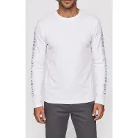 Guess Marciano GUESS Cn Ls Sleeves Logo T Pure White Taglia: L | Magliette basic Outlet | Uomo | Bianco