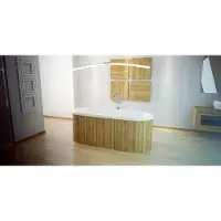 AEA Lusso Vasca da bagno rettangolare indipendente Vasche da bagno acrilico bianco ovale
