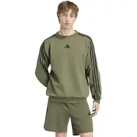 Adidas Essentials 3-Stripes Fleece Sweatshirt Maglione Uomo (XXL, olivia)