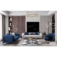 Xl Moebel Gmbh Moderne Couchgarnitur Luxus Sofas Dreisitzer Sessel Blau Polstermöbel 3tlg