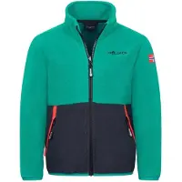 TROLLKIDS Kid's Storfjord Jacket Giacca in pile Bambini (122, turchese)